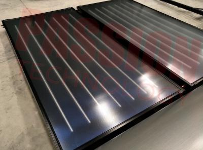 China Blue Titanium Flat Plate Solar Collector 300L Black Flat Panel Solar Water Heater for sale