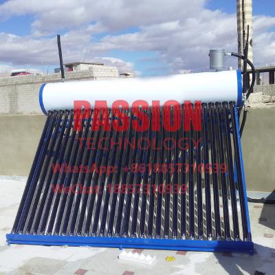 China 300L Glass Tube Solar Water Heater Low Pressure Solar Thermal Heater 8L Top Tank for sale
