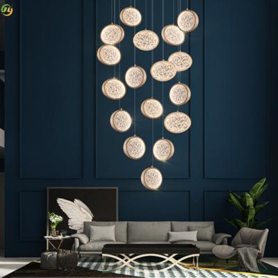 China Home/Hotel Zinc Alloy + Acrylic Art Gold LED Application Nordic Pendant Light for sale