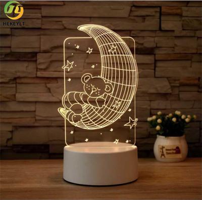 Chine New Item Moon 3D Led Night Light for Kids Home Decoration in Malaysia à vendre