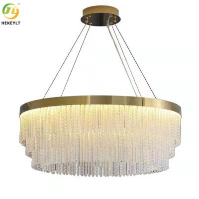 China E14 Iron Plating And Crystal Led Luxury Gold Chandelier For Indoor Decoration for sale