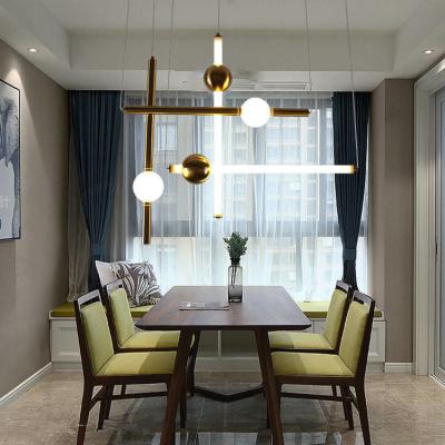 China Hanging Metal Gold Nordic Pendant Lamps For Living Room Kitchen Fixtures for sale