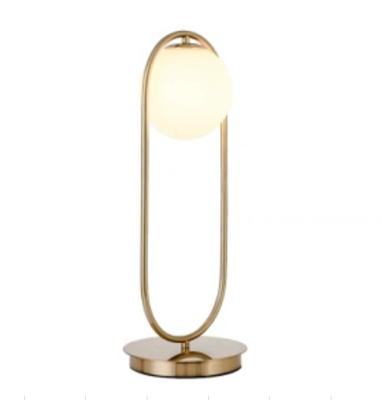 China Hotel Energy Saving Diameter 18.5cm Height 50cm Gold Nightstand Lamp for sale