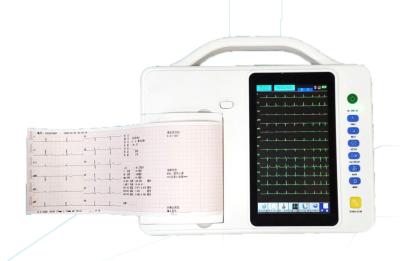 China 6 canales Máquina de ECG Electrocardiógrafo Pantalla táctil en venta