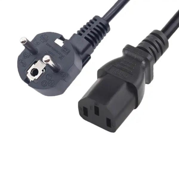 Quality Euro C13 Power Cord , 16A 250V 3 Pin Power Cord For Electronics for sale