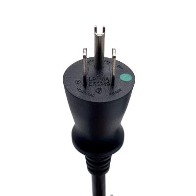 中国 3 Pin USA Power Cord NEMA 5-15P To IEC C13 Green Dot US Medical Plug 販売のため