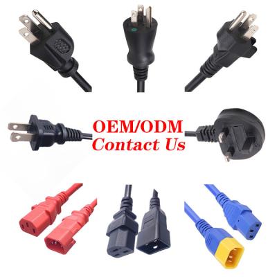 China US/Canada  Approved NEMA 5-15P 3 Pin Prong Plug To C13 Plug US Power Cord for sale