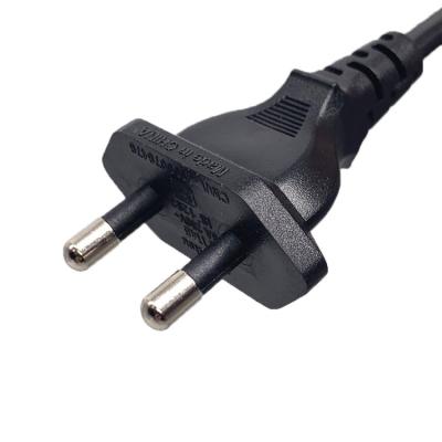 China India Home Appliance Power Cord ,6A 250V 0.5m 0.75m 2 Pin AC Power Cord for sale
