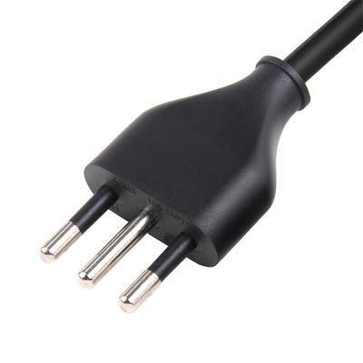 China Black Italy Power Cord 3 Pin Plug To IEC 320 C5 Extension Cable For Computer for sale