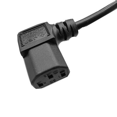 China UL 3 Pin Extension Power Cord 7A 10A 125V JET Connector Black US Cable for sale