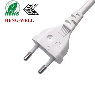 China IEC C7 EU Ac Power Cord , 2.5A 250V 2 Pin ENEC VDE Home Power Cable EU Plug for sale