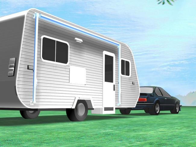 Self-Propelled/Trailer Rvs Fabric Sunburst Awning for RV Truck Camper Motorhomes DIY