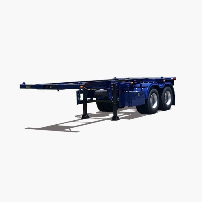 20FT Heavy Duty Skeleton Semi Truck Trailers with BPW Axle 12t and Air Bag Spring Suspension for ISO Heavy Container Transit