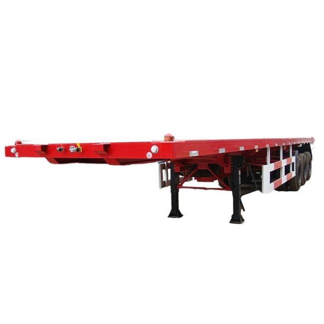 2 Layers of Fence Wall 40FT Versatile and Reliable Drop Side Rail Wall Flatbed Semi-Trailer with Fuwa Axle 13t and Air Bag Spring Suspension