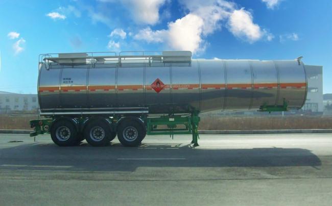 42000L 28t Insulated Carbon Steel Tanker Semi Trailer 3 Axles for Crude Oil Bitumen