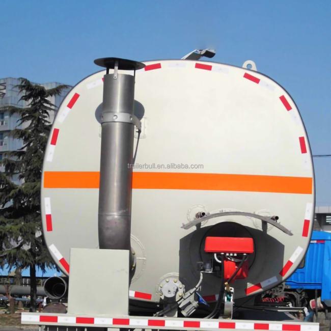 42000L 28t Insulated Carbon Steel Tanker Semi Trailer 3 Axles for Crude Oil Bitumen