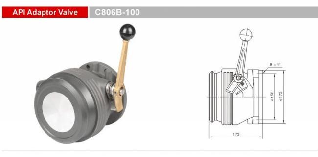 Aluminum Alloy API Adaptor Valve for Tanks Getc806b-100