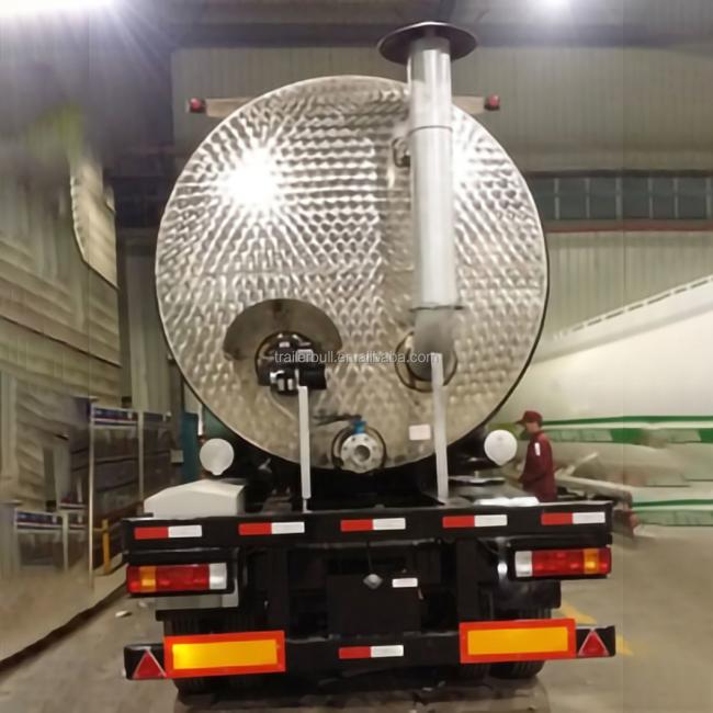 43000L 28t 3 Axles Heater System Heavy Duty Insulated Carbon Steel Tank Semi Trailer with Fuwa Axle 13t and Mechinical Suspension for Bitumen Crude Oil