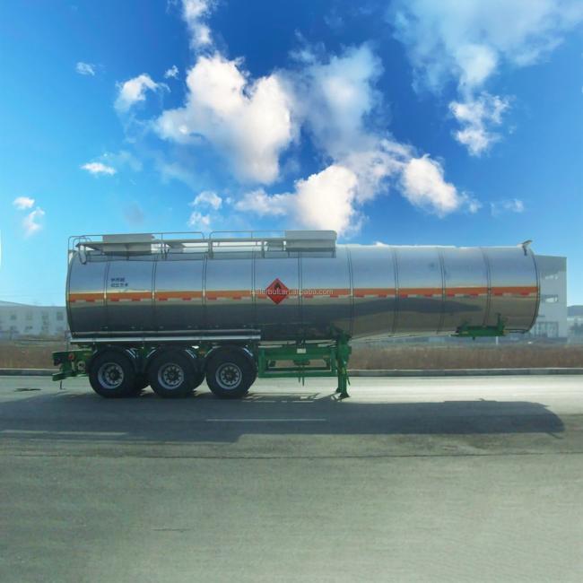 43000L 28t 3 Axles Heater System Heavy Duty Insulated Carbon Steel Tank Semi Trailer with Fuwa Axle 13t and Mechinical Suspension for Bitumen Crude Oil
