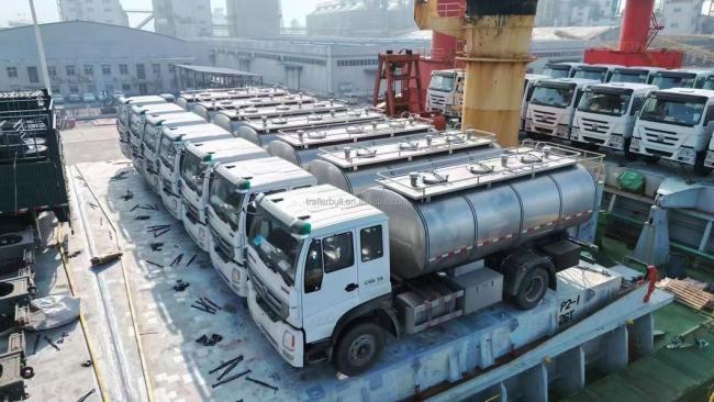 36000L 25t 3 Axles Heavy Duty Insulated Carbon Steel Tank Semi Trailer with Fuwa Axle 13t and Mechinical Suspension