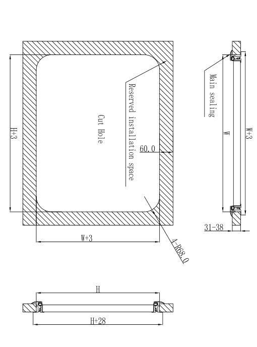 Self-Propelled/Trailer Rvs Aluminum Alloy SD008 Service & Boot Door for RV Truck Camper Motorhomes DIY