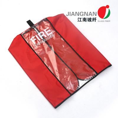 China UV Resistance Large Red Fire Extinguisher Cover With Window for sale