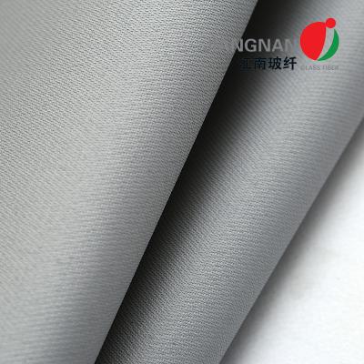 China paño revestido 3732 0.45m m gris de la tela de la fibra de vidrio de la PU para la manta de soldadura en venta