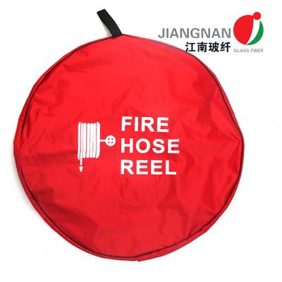 China Red Reionforced PVC Fire Hose Reel Cover Used For Protection Fire Hose Reel for sale