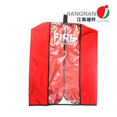 China Mildew Resistant Velcro Straps Fire Extinguisher Cover With Window for sale