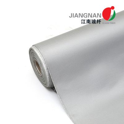 China Custom Grey Silicone Coated Fiberglass Fabric Heat Protection High Strength for sale