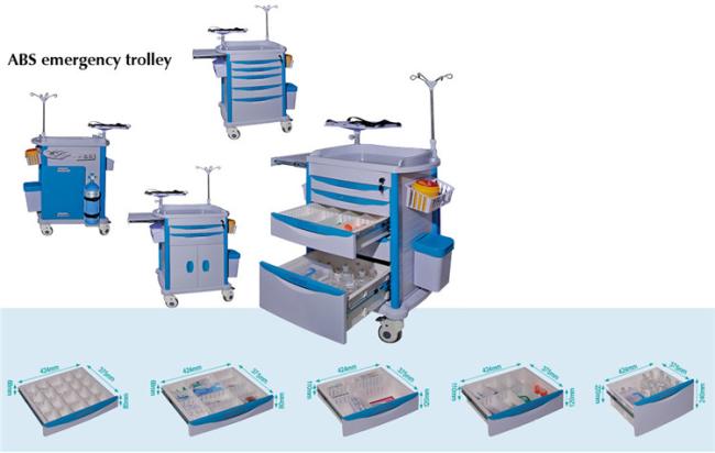 BT-EYN10 Abs emergency drugs equipment hospital medical cash cart trolley price