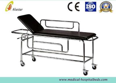 China Patient Emergency Stainless Steel Stretcher Trolley For Ambulance With Backrest Raising (ALS-ST002b) for sale