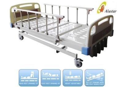 China ABS Side Rail Medical Hospital Beds Manual Al-Alloy 5 Crank Bed (ALS-M502) for sale