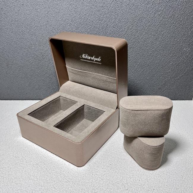 Custom Logo High Quality Luxury Pearl Paper Sigle Watch Gift Paper packaging Box