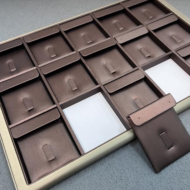High Quanlity PU Packaging Jewelry Tray for Jewelry Ring Earring Pendant Necklace