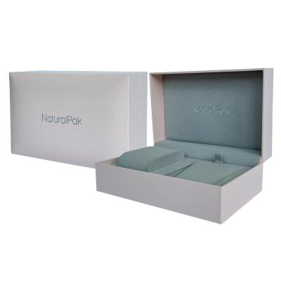 China Double Slot Wrist Watch Packaging Boxes Plastic Partial Hard Gift Box For Lover for sale