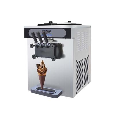 China Hot Sale 3 Flavor Commercial Mobile Snow White Soft Serve Ice Cream Machine for sale