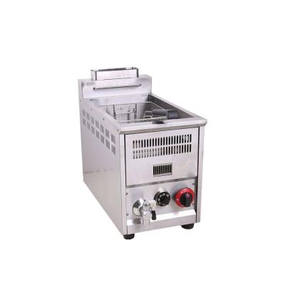 China Table Top Stainless Steel Deep Fryer Gas French Fries Fryer Machine Outdoor for sale