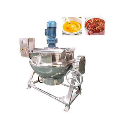 China Gas Jacketed Kettle Steam Cooker/Jacketed Pot With Agitation Mixer Corn Sirup Sugar Syrup Mixing Kettle Cooking Kettle for sale