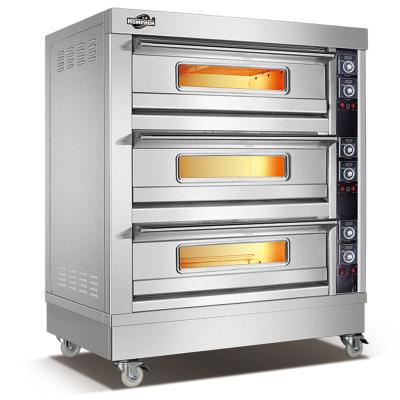 China New Fashion Manufacturer Commercial Electric Gas Deck Pizza Bread Baking Machine Bakery Oven Prices for sale