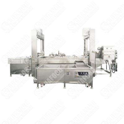 China Pre cooking corn line machinery chicken feet cleaning nut potato chips blanching machine for sale