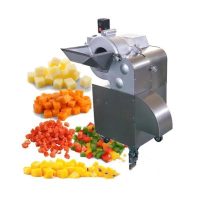 China Automatic Electric Fruits And Vegetable Cube Cutting Slicing Dicing Machine Onion Tomato Dicer Machine Vegetable Cutting Machine for sale