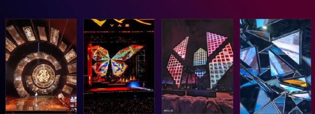 LED display screen in use at event venue