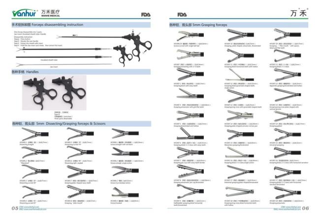 5mm Vanhur Laparoscopic Pike Mouth Grasping Forceps