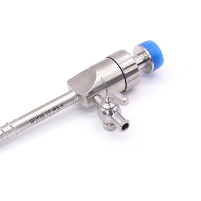 Laparoscopy Instrument Cross-Type Membrance Valve Trocar with Retaining Spiral