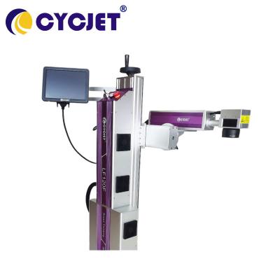 China Industrial Flying Laser Marking Machine 120W Fiber Laser Printer For Cable Mark for sale
