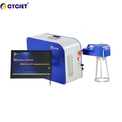中国 CYCJET 30WタイヤのロゴQRコード印刷のための手持ち型レーザーのコーディングおよび印が付いている機械 販売のため