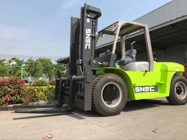 FD100 10 Ton Diesel Forklift With glass boom durable and high hardness material suitable for glass industry