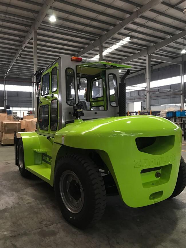 FD100 10 Ton Diesel Forklift With glass boom durable and high hardness material suitable for glass industry