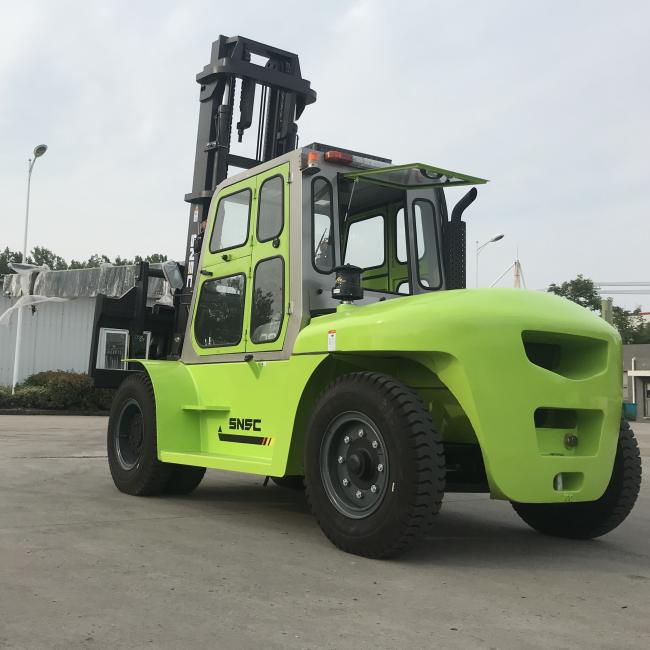 FD100 10 Ton Diesel Forklift With glass boom durable and high hardness material suitable for glass industry